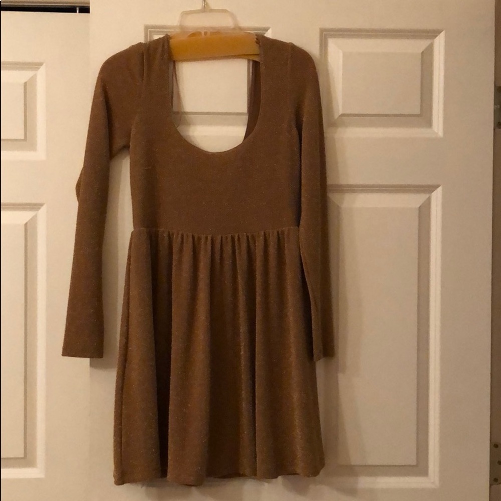 Gold free people dress- brand new !!